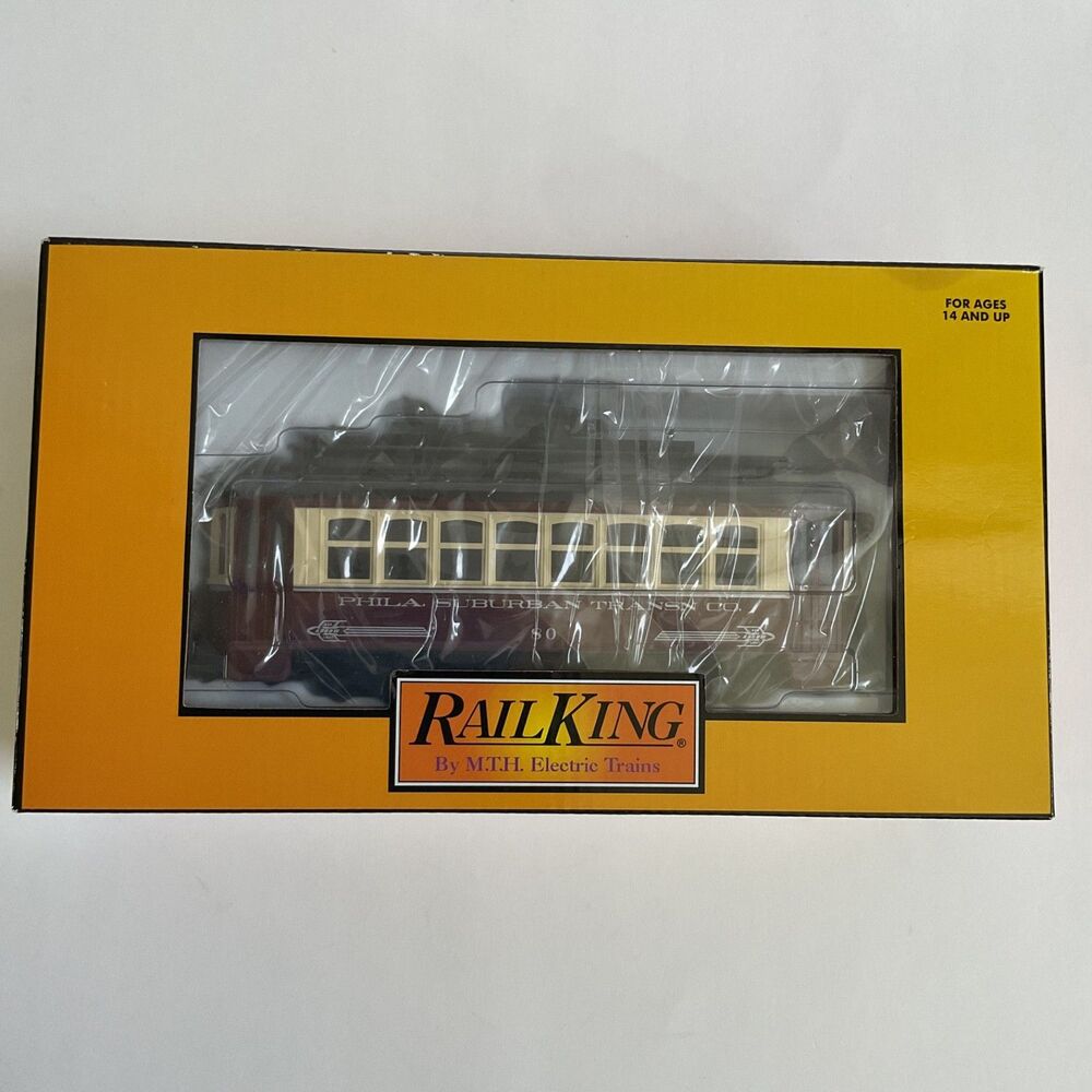 MTH RailKing 30-5143 Philadelphia Suburban Transit Co. Bump-n-Go Trolley O Gauge